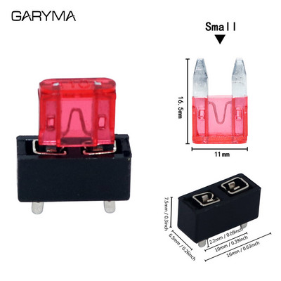 5db Micro M2 Mini Kicsi Közepes 10A autós penge biztosíték tartó 4 tűs műanyag kapcsos biztosíték ülés PCB panelre szerelhető biztosítási blokkok