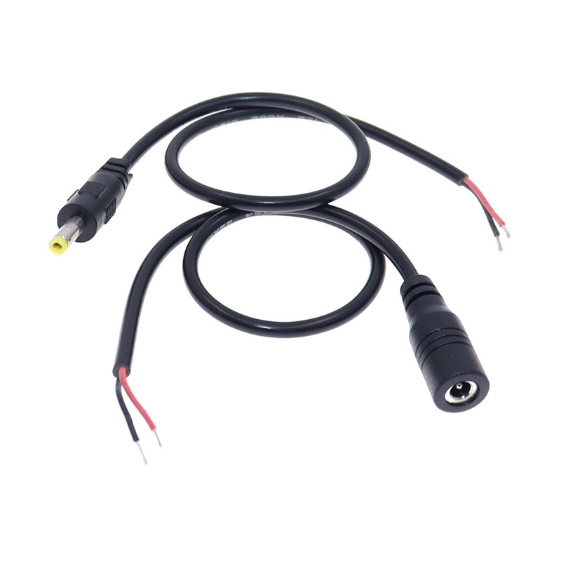 10 tk/partii DC 4,0 * 1,7 mm pistiku pistiku toitekaabel LED-i/monitooringu jaoks 3A 12V üksik emane/isane 4,0 mm x 1,7 mm Adapteri toitejuhe 30 cm