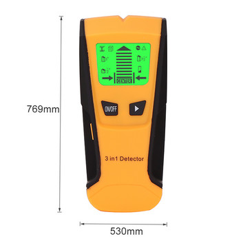 Сензор 3 в 1 Стенен скенер Търсач на тръби Детектор за проводници на тръби Електронен локатор на шпилки Стенен детектор за метални греди Аксесоари
