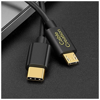 USB C към Micro USB OTG кабел Къс кабел тип C Съвместим с Galaxy S8/S8 Plus, Google Pixel 2 XL и т.н.