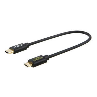 USB C към Micro USB OTG кабел Къс кабел тип C Съвместим с Galaxy S8/S8 Plus, Google Pixel 2 XL и т.н.