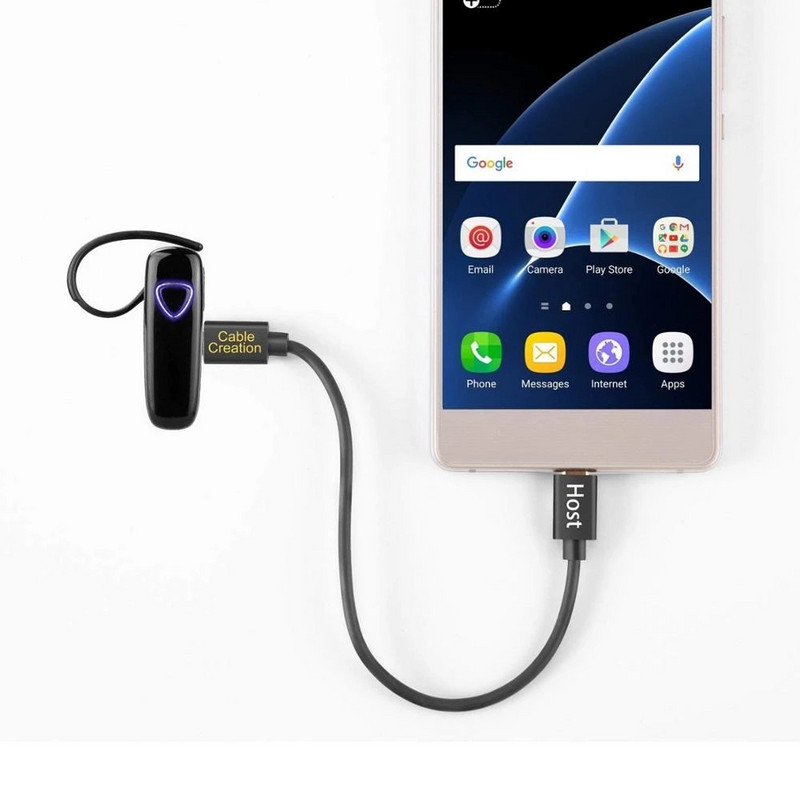 USB C – Micro USB OTG kaabel lühike C-tüüpi juhe, mis ühildub Galaxy S8/S8 Plus, Google Pixel 2 XL jne