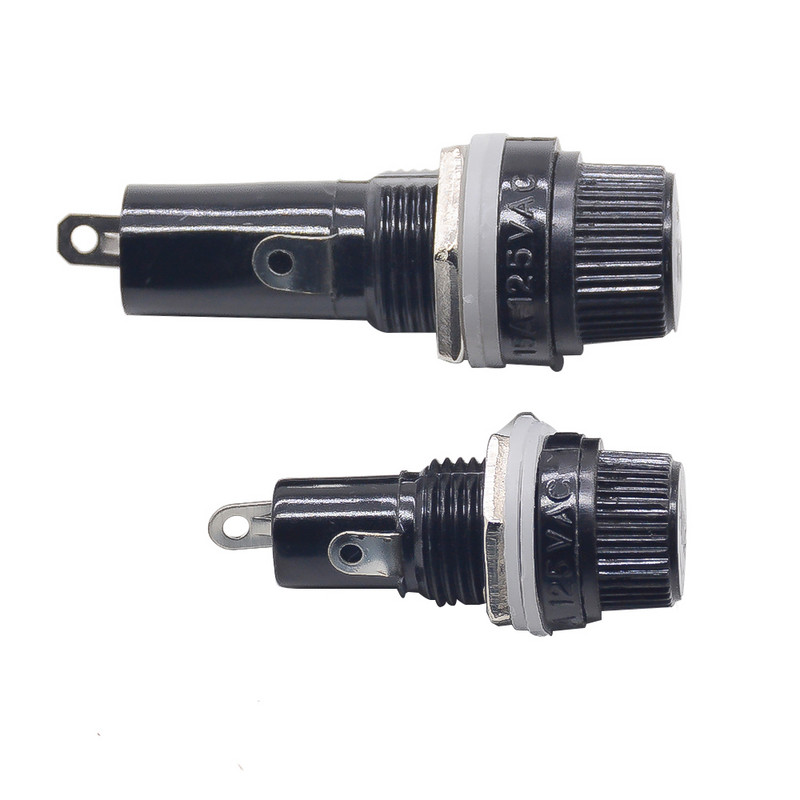 5 бр./лот 5*20 6*30 mm стъклени държачи за предпазители 5x20 6x30 Гнездо за застрахователна тръба 15A 125VAC, 10A тръба за предпазители по избор