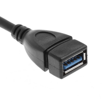 USB 3.0 тип A под прав ъгъл мъжки към женски удължителен кабел USB адаптерен кабел