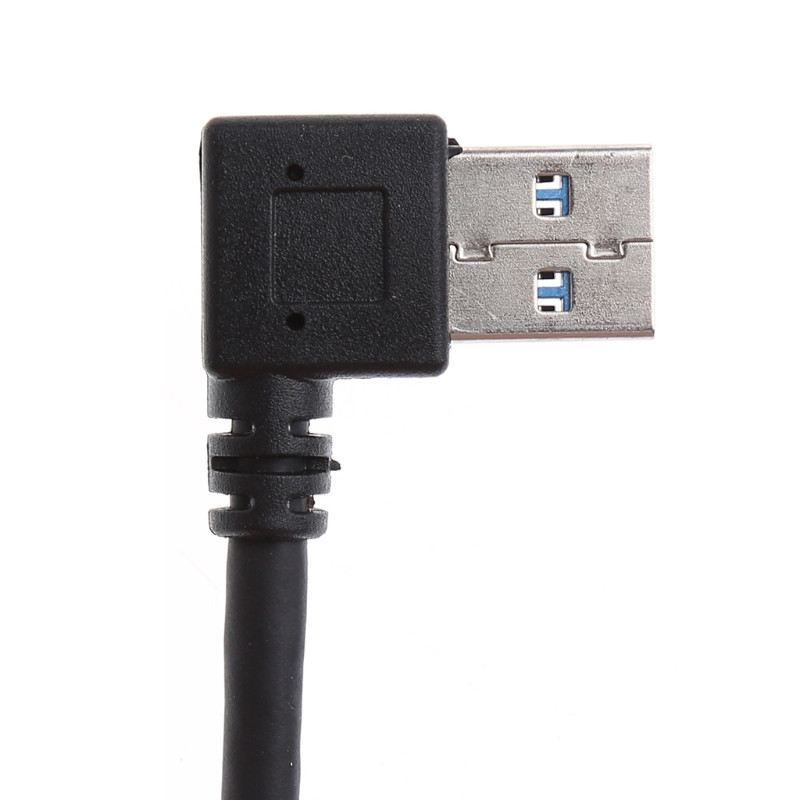 USB 3.0 A tipa taisnleņķa pagarinājuma kabeļa vīrišķais–maģistrāle USB adaptera vads