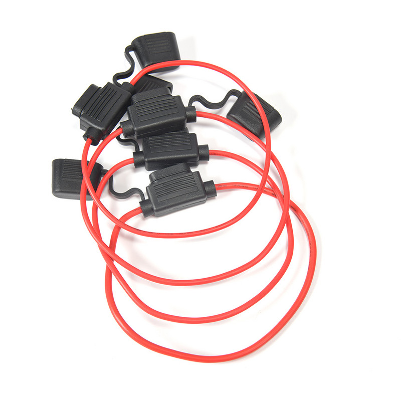 1 rinkinio vidutinio automobilio vandeniui atsparių saugiklių dėžutės mentės tipo linijinis saugiklio laikiklis maitinimo lizdas 18/16/14AWG 20A10A5A