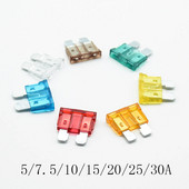20gab Asmeņu drošinātājs Cinka sakausējums un plastmasas materiāls 5A 7.5A 10A 15A 20A 25 30A AMP komplekts auto kravas automašīnai 19*19mm mini drošības drošinātājs