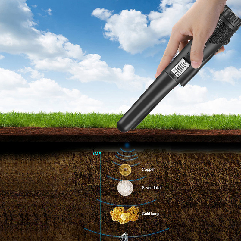 Profesionalus metalo ieškiklio žymeklis, skirtas vandeniui, vandeniui atsparus rankinis metalo ieškiklis Auksinis tikslinis GP žymeklis metalo monetai auksui
