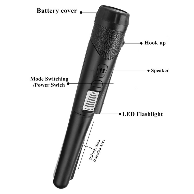 Profesionalus metalo ieškiklio žymeklis, skirtas vandeniui, vandeniui atsparus rankinis metalo ieškiklis Auksinis tikslinis GP žymeklis metalo monetai auksui