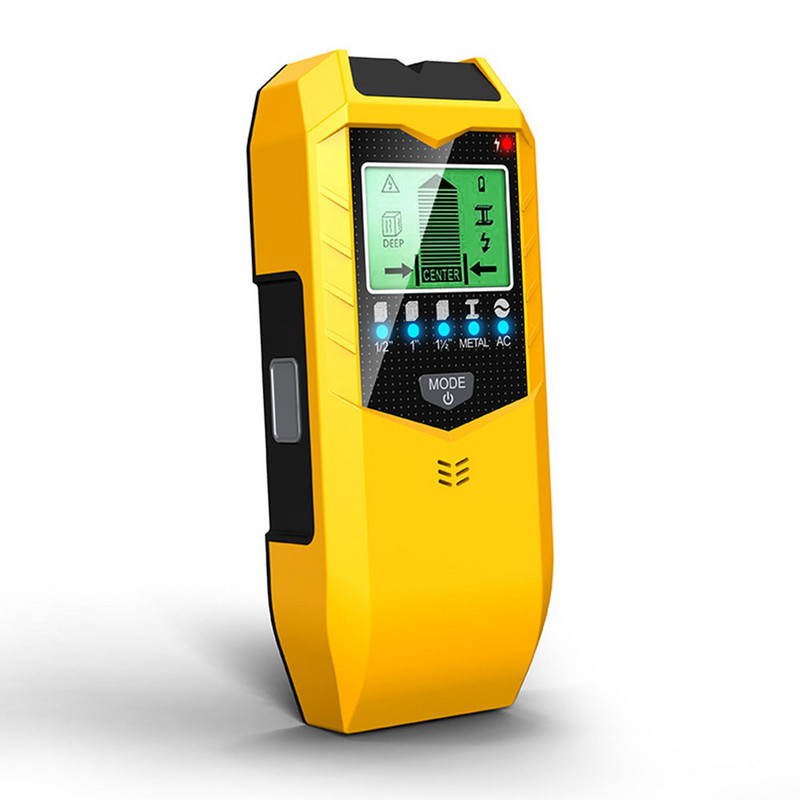 Naujas elektroninis detektorius, sieninis smeigtukų ieškiklis, jutiklis, sienos skeneris, krašto centras, aptikti sienos viduje esančius medžio siją / metalą / kintamos srovės laidus