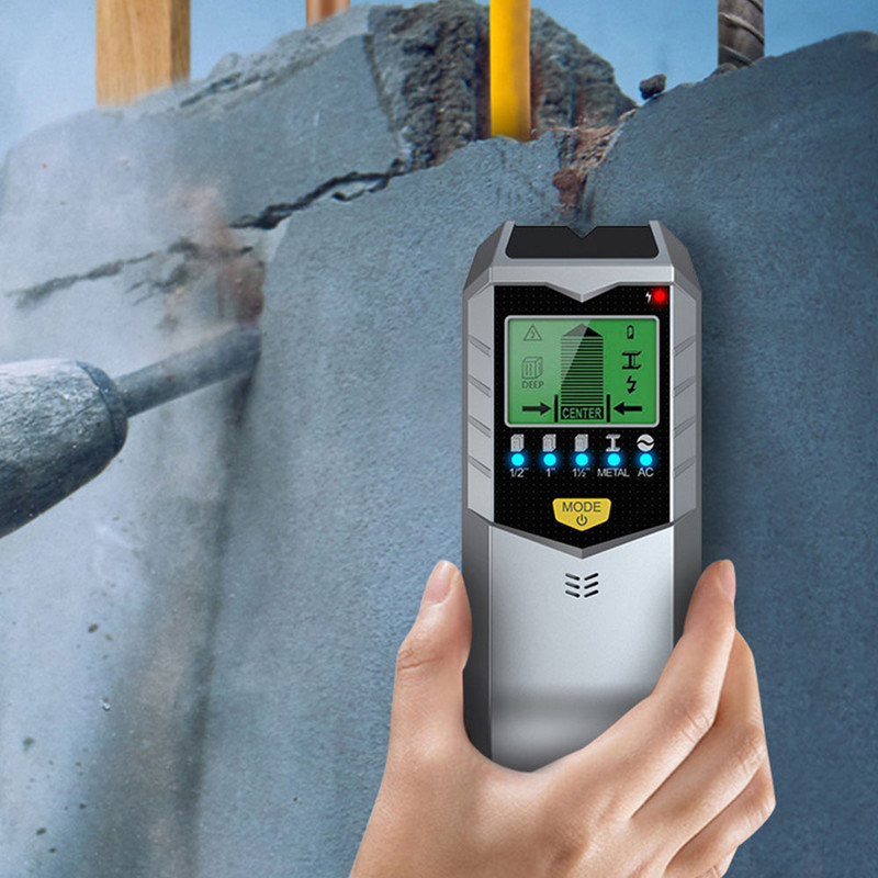Naujas elektroninis detektorius, sieninis smeigtukų ieškiklis, jutiklis, sienos skeneris, krašto centras, aptikti sienos viduje esančius medžio siją / metalą / kintamos srovės laidus