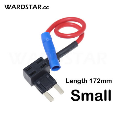 12 V méretű autós biztosítéktartó Hozzáadható áramkörű Piggy Back biztosíték csapadapter 10 A-es mini kis, közepes ATM lapátos biztosítékkal