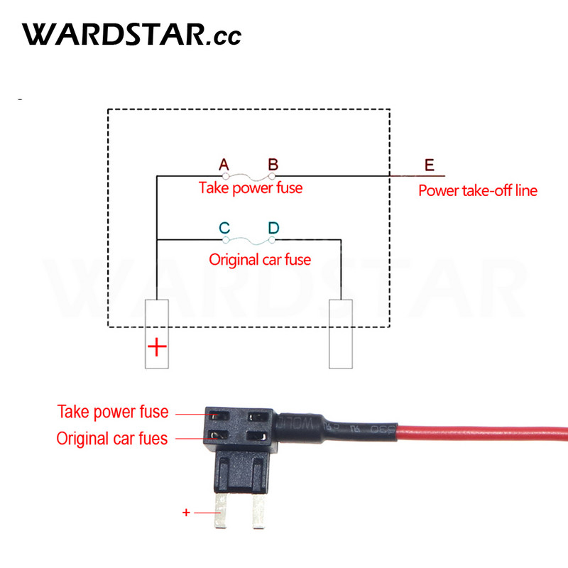 12 V suurusega autokaitsmehoidik Lisavooluahelaga Piggy Back Fuse kraaniadapter 10 A mini väikese ja keskmise ATM-i labakaitsmega