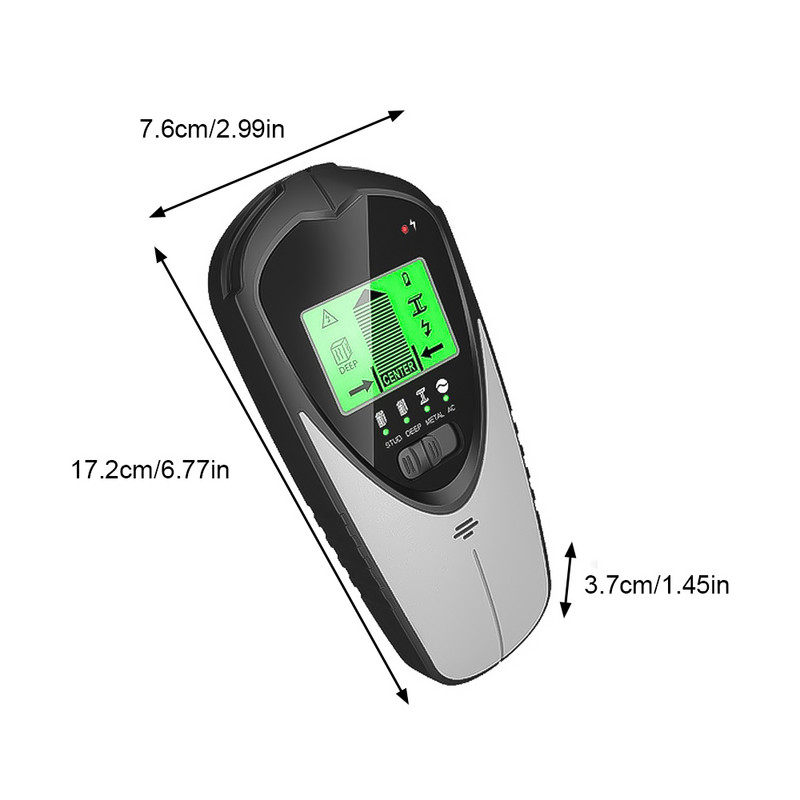 SH101 4 v 1 profesionálny detektor kovov, vyhľadávač kovových stĺpikov, snímač hĺbky, podzemný nástenný skener, LCD HD displej, pípnutie
