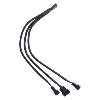4-щифтов удължителен кабел Дънна платка Офис 1 до 3-посочен сплитер Конектор с ръкав CPU PWM Вентилатор Практични аксесоари