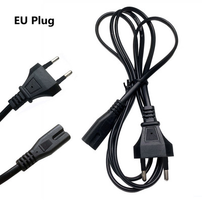 Toitekaabel 2 kontaktiga IEC320 C7 EU USA toitejuhe Delli sülearvuti laadija jaoks Canon Epson printeri raadiokõlar PS4 XBOX One
