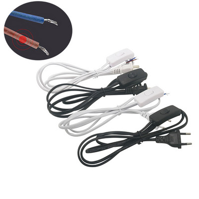 110V 220V 303 mrežni prekidač SAD EU produžni kabel Ožičenje AC strujni kabel Stolna LED rasvjeta Trakasti kabel 1,8 m Bijelo Crno