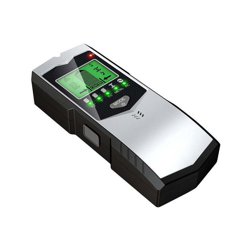 SH401 5 v 1 kovový drevený kábel s drôtmi, vyhľadávače kovov, sledovač hĺbky, detektor stien vo vnútri, zelený bezpečný nástroj na vŕtanie otvorov