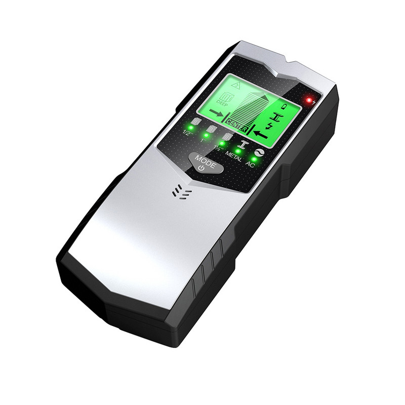 SH401 5 v 1 kovový drevený kábel s drôtmi, vyhľadávače kovov, sledovač hĺbky, detektor stien vo vnútri, zelený bezpečný nástroj na vŕtanie otvorov