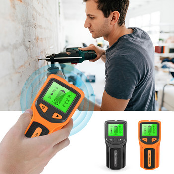 5 σε 1 ανιχνευτής μετάλλων Stud Finder Sensor Scanner Wall LCD Digital Professional Wood AC Wire Finder Cable Wiring Detector Detector