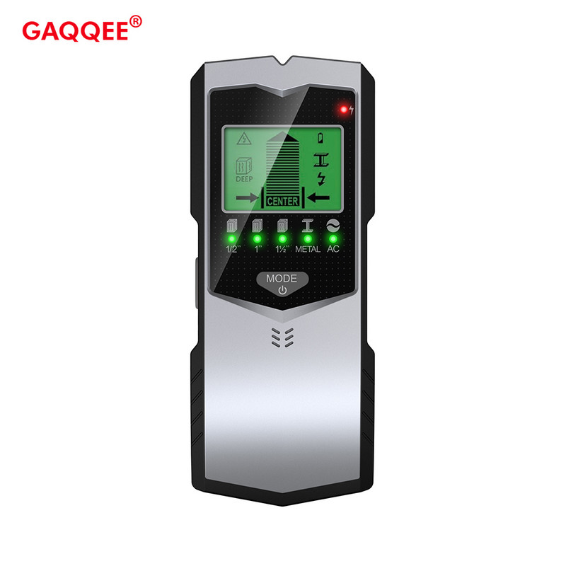 Nástenný skener SH401 4v1 Elektrický nástenný detektor s digitálnym LCD displejom a podsvietením pre detekciu dreva, drôtov, kovových čapov a AC vodičov