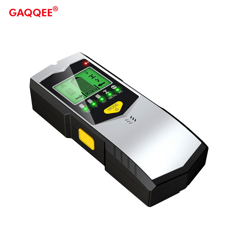 Nástenný skener SH401 4v1 Elektrický nástenný detektor s digitálnym LCD displejom a podsvietením pre detekciu dreva, drôtov, kovových čapov a AC vodičov