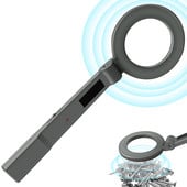 Fémdetektor hordozható riasztó Nagy pontosságú fémszkenner biztonsági ellenőrző tűkereső Könnyűfém kincskereső