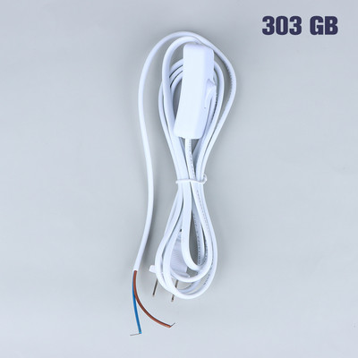 1,5 m vahelduvvoolu toitejuhe sisse-välja lüliti pistik juhe kahe kontaktiga EU GB pistikkaabel pikendusjuhtmed adapter must valge joon LED-lambi jaoks