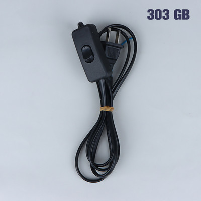 1,5 m vahelduvvoolu toitejuhe sisse-välja lüliti pistik juhe kahe kontaktiga EU GB pistikkaabel pikendusjuhtmed adapter must valge joon LED-lambi jaoks