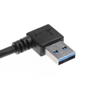 Прав ъглов мъжки към женски USB3.0 удължителен кабел за данни Удължителен кабел 23 см/9,26 инча