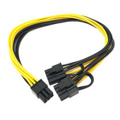 Molexi 6-kontaktiline isane PCI Express 2 x PCIe 8 (6+2) kontaktiga emaplaadi graafika videokaardi PCI-e GPU VGA splitteri jaoturi toitekaabel