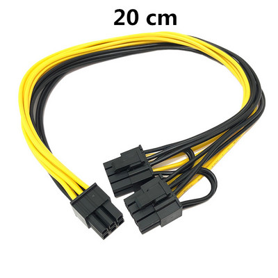 Molexi 6-kontaktiline isane PCI Express 2 x PCIe 8 (6+2) kontaktiga emaplaadi graafika videokaardi PCI-e GPU VGA splitteri jaoturi toitekaabel