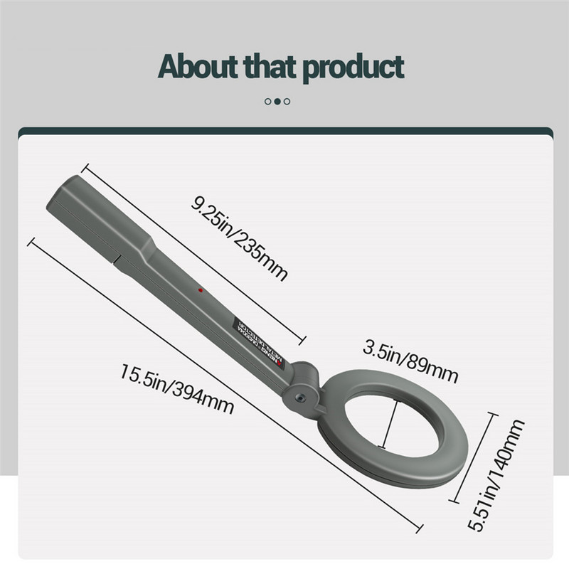 ANENG DM3004A Profesionalus metalo detektorius, didelio jautrumo sekimo žymeklis, signalizatorius, rankinis, reguliuojamas, nešiojamas