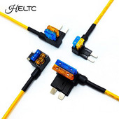 12V-os biztosítéktartó Hozzáadható áramköri TAP-adapter Micro Mini Standard ATM APM Blade automatikus biztosíték 10A-es penge autóbiztosítékkal sárga vonal