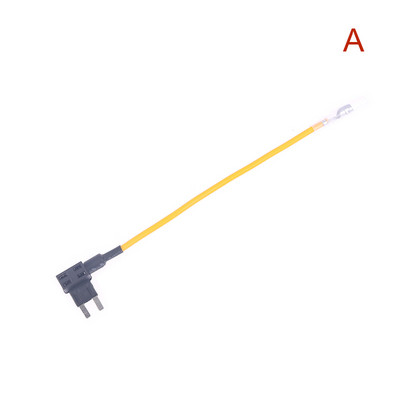 12V-os biztosítéktartó Hozzáadható áramköri TAP-adapter Micro Mini Standard ATM APM Blade automatikus biztosíték 10A-es penge autóbiztosítékkal sárga vonal