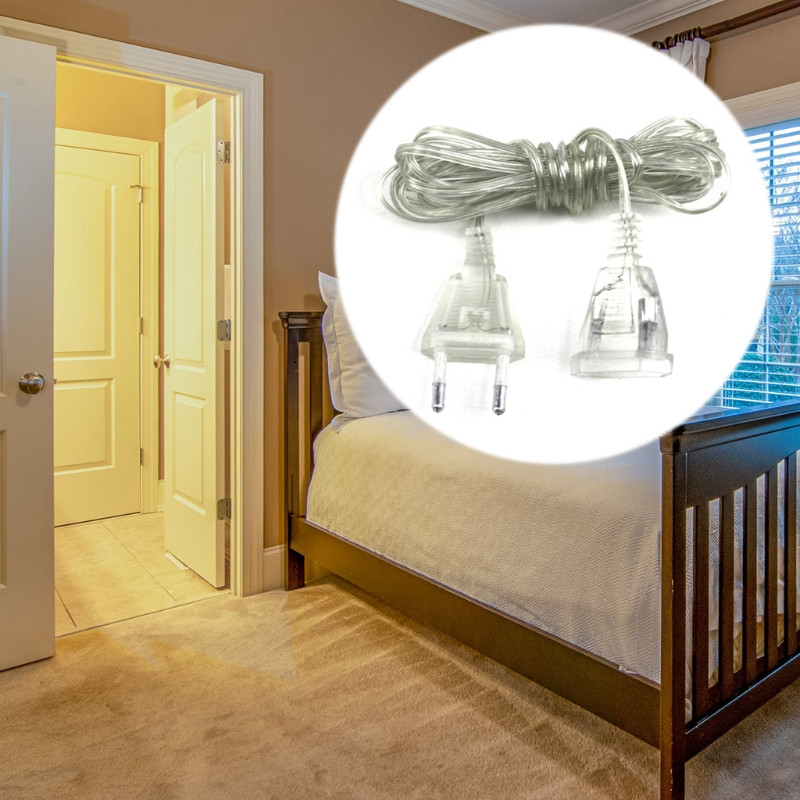 5M/16FT String kardin Fairy Lights pikenduskaabel läbipaistev traat vastupidav