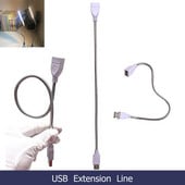 35CM flexibilný kovový USB predlžovací kábel samec-samica predlžovací napájací kábel trubicový kábel pre USB svetlo žiarovka príslušenstvo
