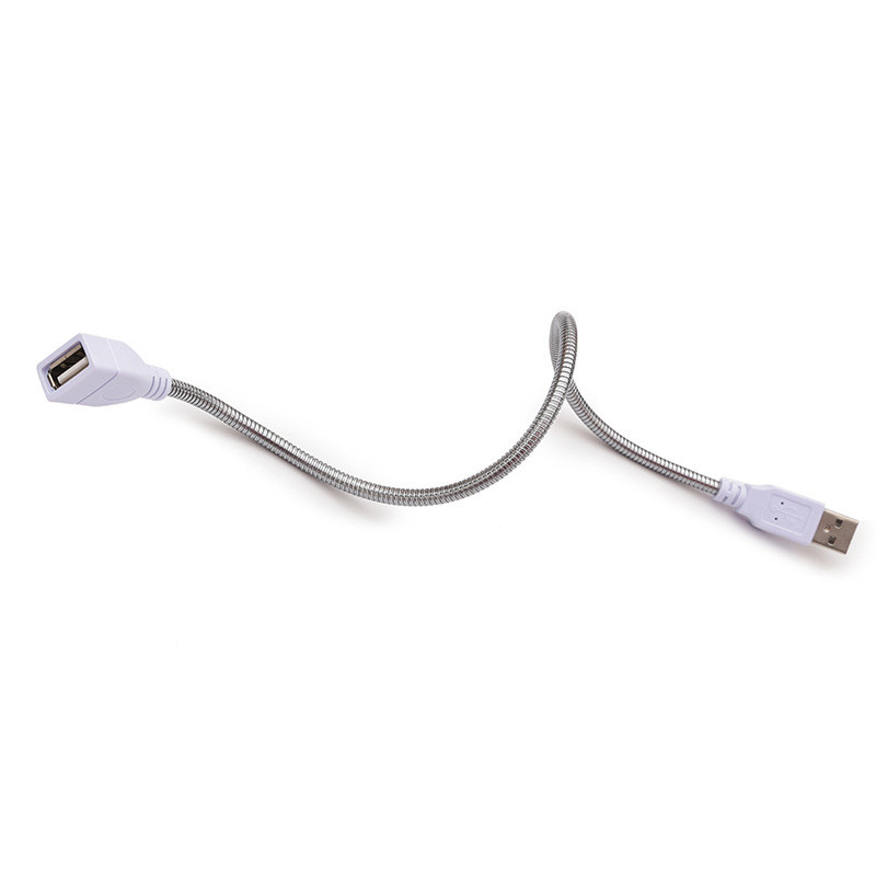 35CM flexibilný kovový USB predlžovací kábel samec-samica predlžovací napájací kábel trubicový kábel pre USB svetlo žiarovka príslušenstvo