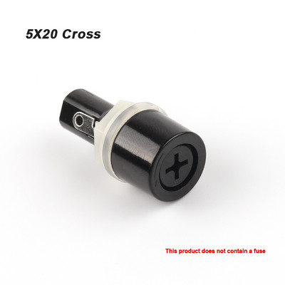 5/10 gab 5×20mm 6×30mm 250V maiņstrāvas drošinātāju turētāji Thread / Cross Black Bakelite Insurance Tube Socket Panel Mount Drošinātāju ligzda Vara