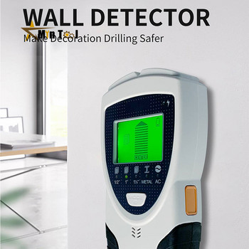 5 σε 1 Stud Finder Wall Scanner Ανιχνευτής μετάλλων Ανιχνεύει έξυπνα τη θέση ή το βάθος των μεταλλικών καρφιών και του καλωδίου AC στους τοίχους