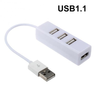 4-portový USB Hub Mini USB Splitter Hub Adapter Vysokorýchlostný Hub USB 2.0 adaptér pre firmy a kancelárie, pracovné počítačové periférie