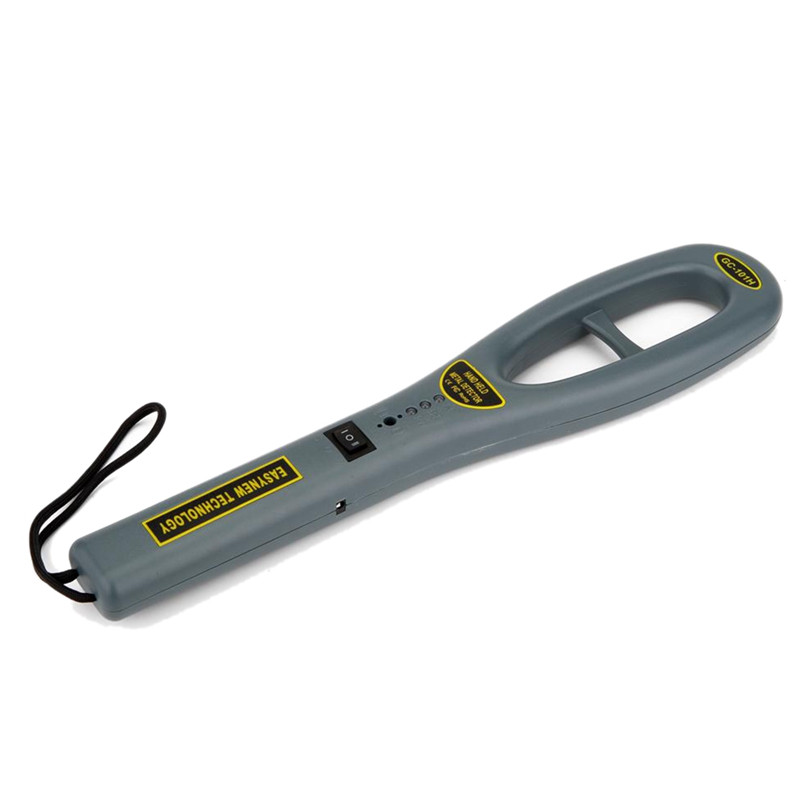 1 PCS GC101H Prenosný ručný detektor kovov, skener tela, bezpečnostné zariadenie, detektor kovov, super skenovacie svetlo, počítadlo, sivý