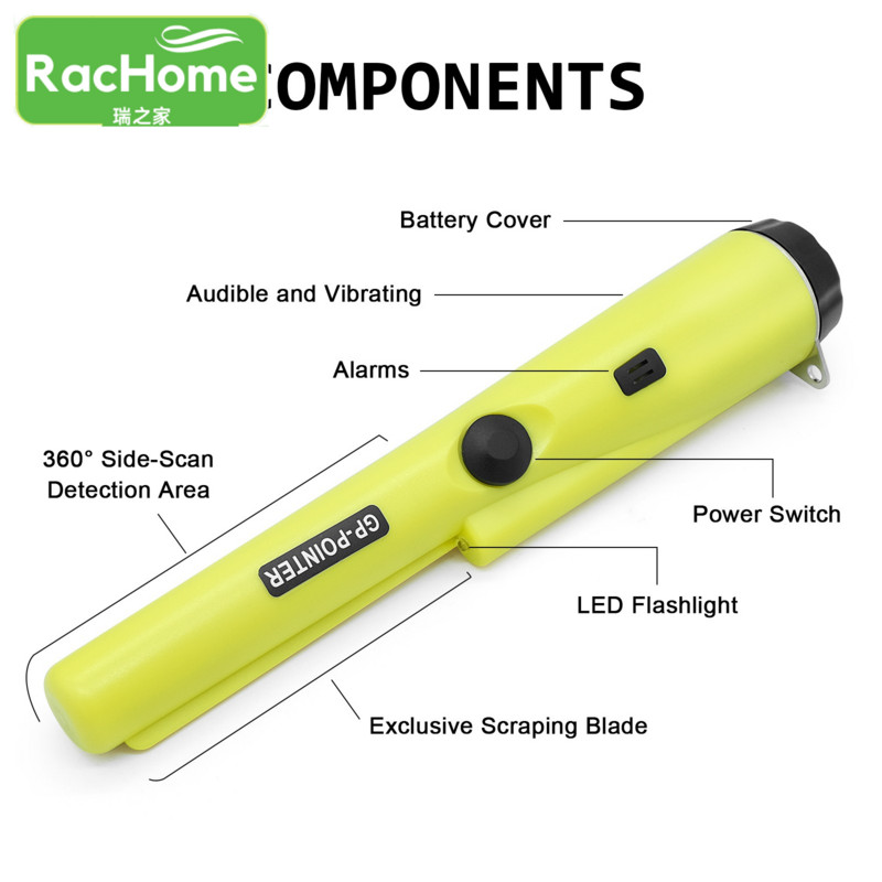 Rankinis metalo detektorius vandeniui atsparus Ip66 metalo aukso testeris monetoms aukso metalams Nukreipimo strypo detektorius metalo detektoriaus rodyklė