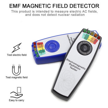 K2 Electromagnetic Field EMF Gauss Meter Hunting Detector Portable Magnetic Field Detector 5 LED Gauss Meter