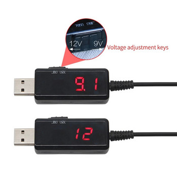 USB усилващ преобразувател DC 5V към 9V 12V USB повишаващ преобразувател кабел + 3,5x1,35 mm конектор за захранване/зарядно устройство/захранващ преобразувател
