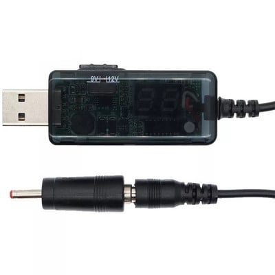 Convertor USB Boost DC 5V la 9V 12V Cablu convertizor USB Step-up + conector 3,5x1,35 mm pentru alimentare/încărcător/convertor de putere