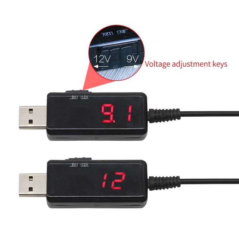 Convertor USB Boost DC 5V la 9V 12V Cablu convertizor USB Step-up + conector 3,5x1,35 mm pentru alimentare/încărcător/convertor de putere