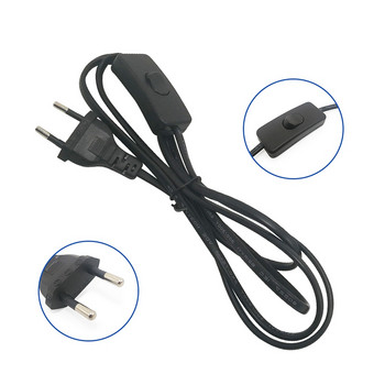 1.8M US PLUG EU PLUG Димируем превключвател Захранващ кабел Us Outlet Extension Cords Pc Power Supply Cable Extension for Table Wall Light