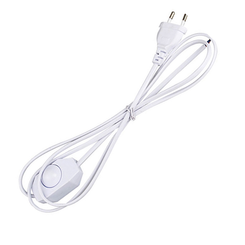 1,8M US PLUG EU PLUG szabályozható kapcsoló tápkábel Us kimeneti hosszabbító kábel PC tápkábel hosszabbító asztali fali lámpához