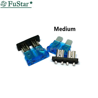 20db autós biztosítéktartó NYÁK kártya Közepes Mini Micro Small Blade autós csónak 32V PCB kártyához Biztonsági klip Beillesztés típusa